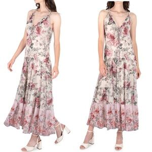 SECRET Mission Emmeline Romantic Floral Boho Chic Maxi Dress NEW Size Small NEW